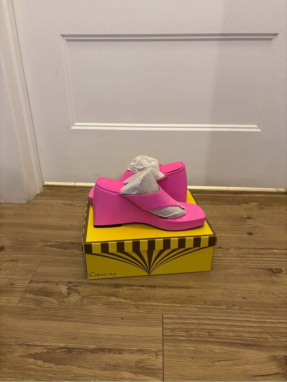 Circus by Sam Edelman Hot Pink Platform Wedge Sandals